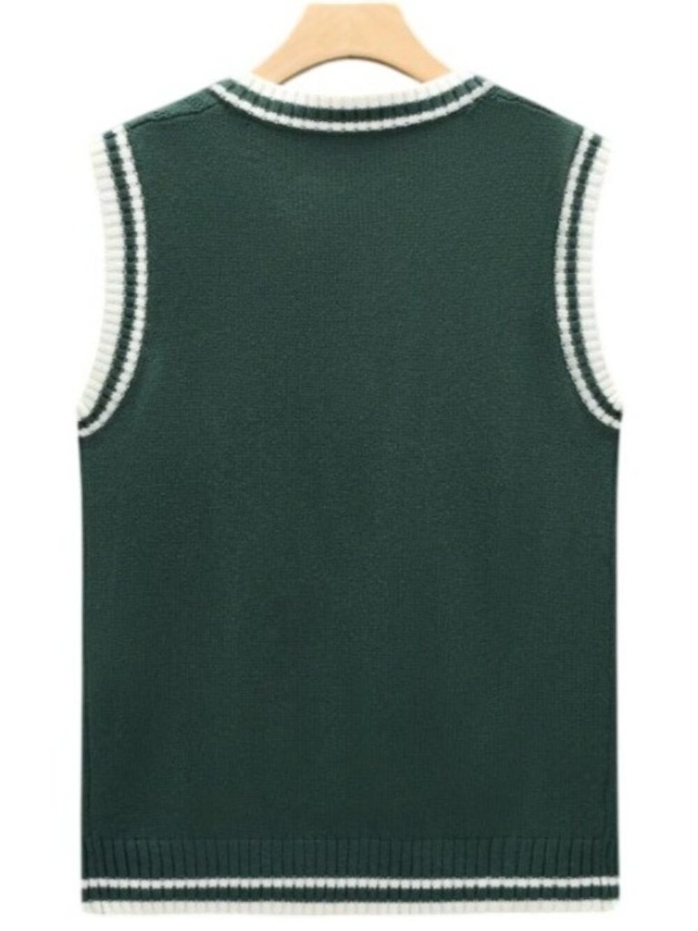 Manfinity Unisex Adult Dark Green Cable Knit V-Neck Sweater Vest Size‎ Large - Picture 11 of 16